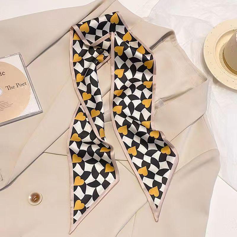 Multifunctional French Flower Hair Band Headwear Scarves 6.5cm*90cm
