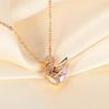 Wind Plated Real Gold Little Swan Necklace In Niche Design Sense Does Not Fade Collarbone Chain