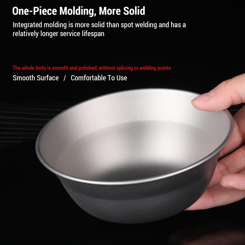 Hochintensive Campingteller, tragbares Metallgeschirr, Suppenschüssel, Geschirr mit Netztasche, ultraleicht