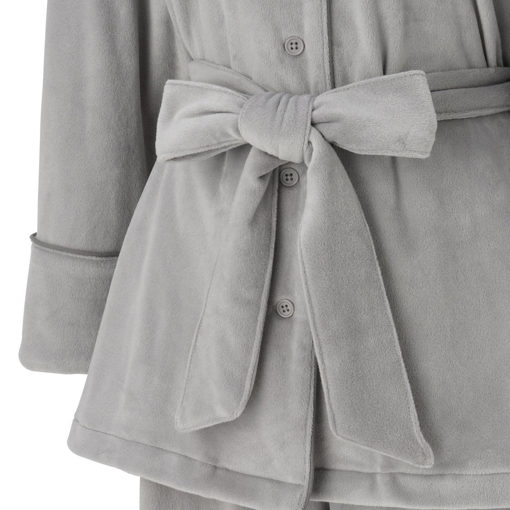 Francfranc Hyaluronic Stretch Velvet 2025 Model Acid-Treated Pajamas, Gray, Moisturizing, Stretchy,