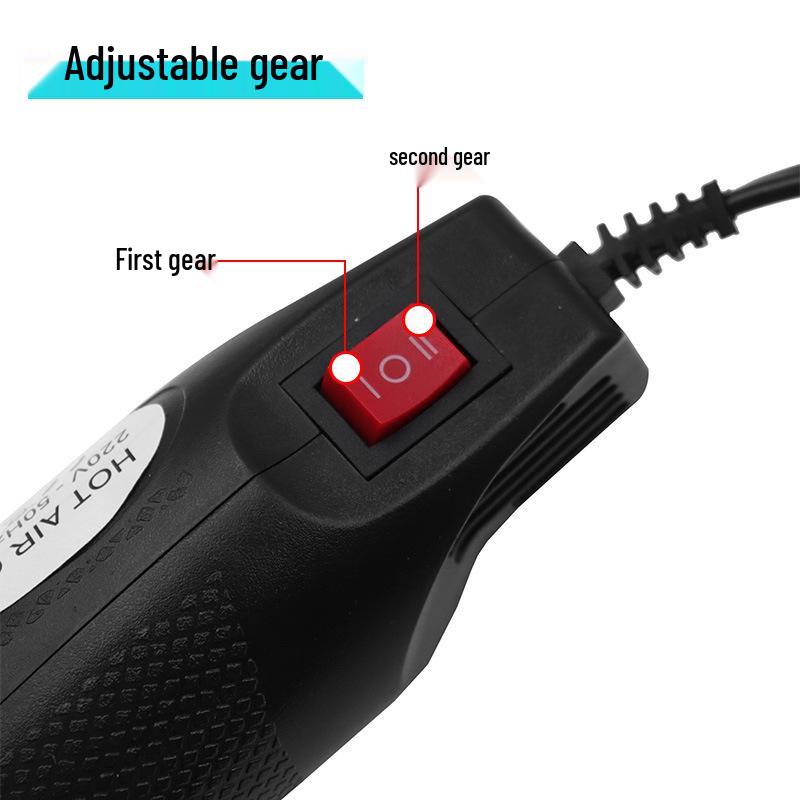 220V Adjustable Temperature Heat Gun for Polymer Clay, Rubber Stamps, Embossing Powders, and Shrink Plastic DIY Projects