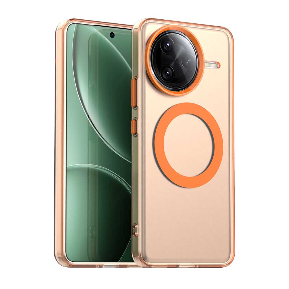 Magnetic Wireless Charging Case For Xiaomi Poco F7 Pro F7 Ultra Cover Candy Colors Transparent Back Shell Coque