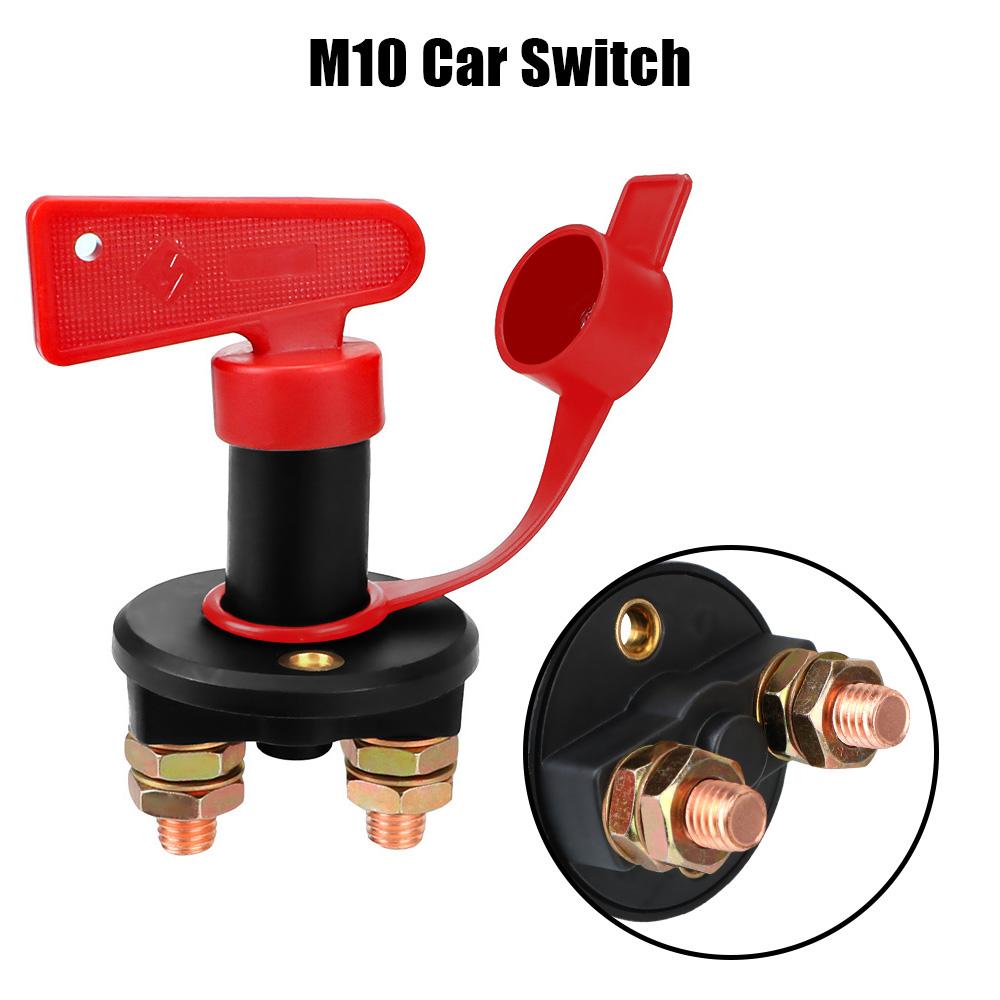 Car Power Switch 12V 24V Red Key Cut Off Battery Vehicle Car Modified Isolator Disconnector