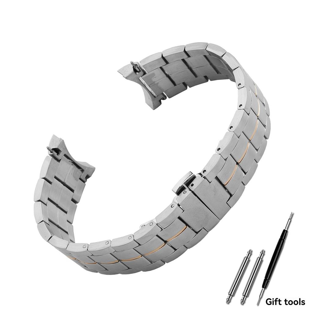 ONEFor Tissot 1853 Haozhi Serie T086 Horlogeband T086407A T086408A Gebogen Einde Massief Roestvrij Staal Band Horlogeketen Heren 22mmMN