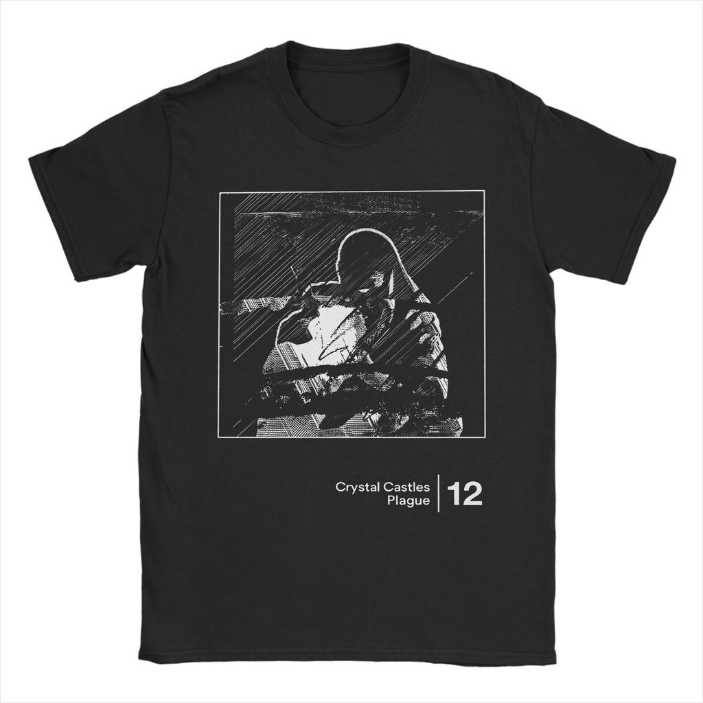 Camisetas Gráficas Unisex Crystal Castles Ropa de Música Electrónica Celestica Estilo Minimalista Camisetas de Manga Corta con Cuello Redondo Camiseta
