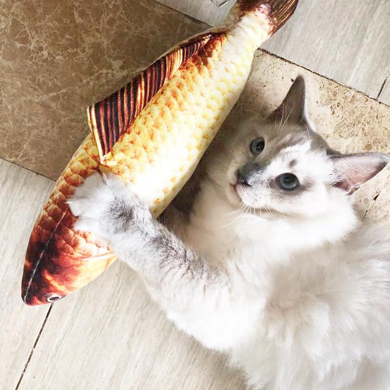 Creative Fish Shape Pet Toy Fish Shape Bite Resistant Catnip Cat Toy Pet Chew Toy Pet Interaction Training Supplies
