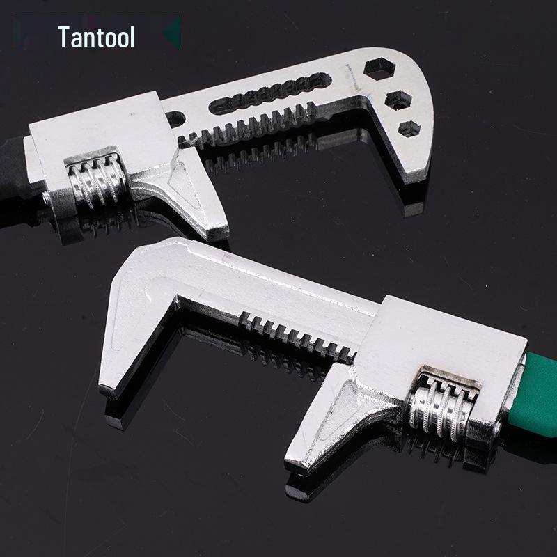 F-type Multifunctional Black Adjustable Open-end Wrench with Large Opening for Water Heating