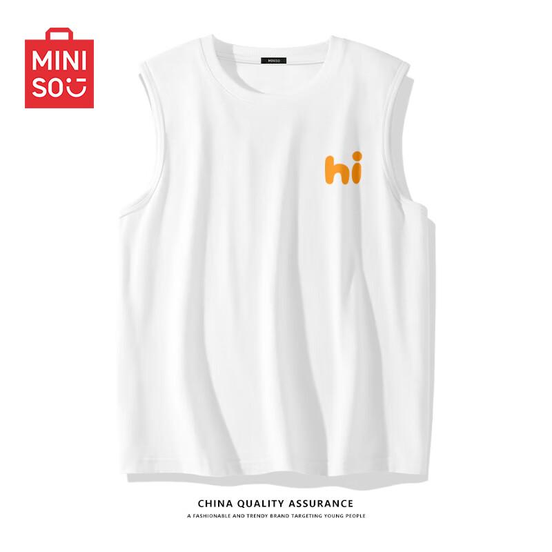 MINISO Men's American Retro Cotton Sleeveless T-Shirt