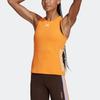 Adidas Logo Print Fitness Sleeveless Sports Tank Top Women Tops Orange HZ6952