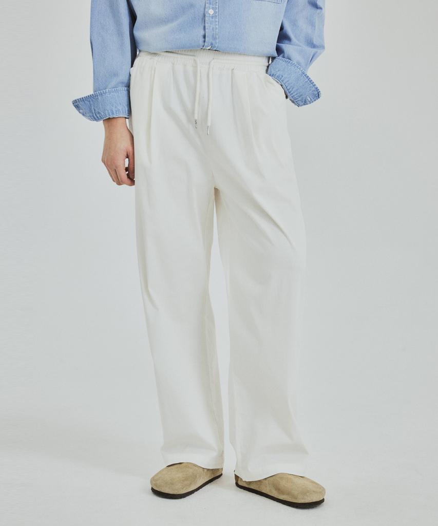 Wednesday Oasis Easy Linen Semi-Wide Elastic Waist Pants (7 Colors)
