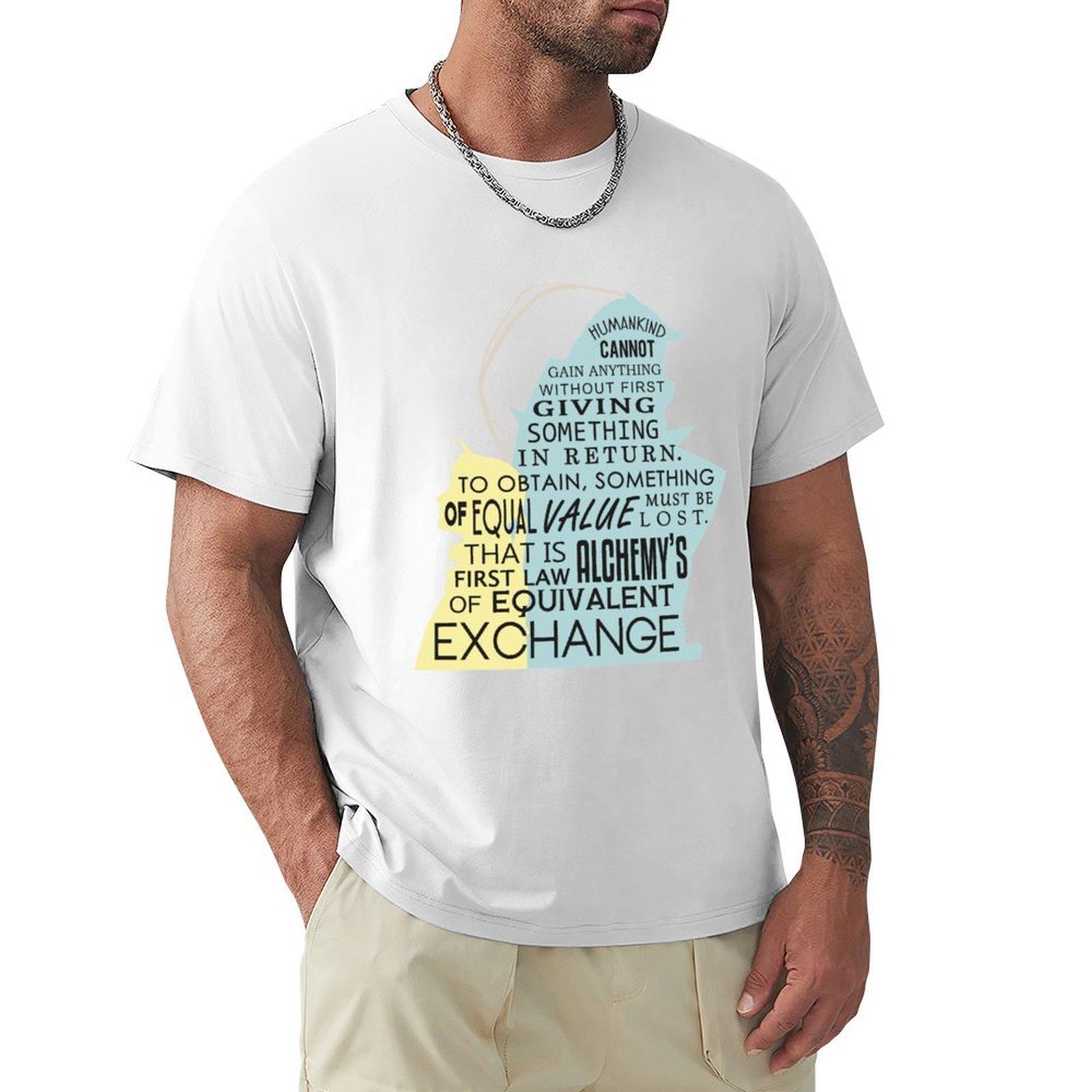 Equivalent Exchange Tshirt Urban Style Print Tshirt S
