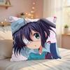 TTakanashi Rikka Sexy Anime Cushion Cover Silky Short Plush Invisible Zipper Dustproof Sofa Pillow Case For Home Decor