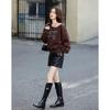 Women's Oblique Collar Letter Print Sweatshirt