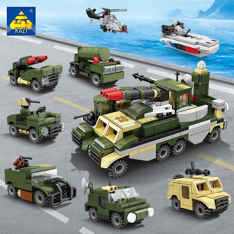 

Kai Zhi Military 8-in-1 Tank & Armored Car Building Blocks Model