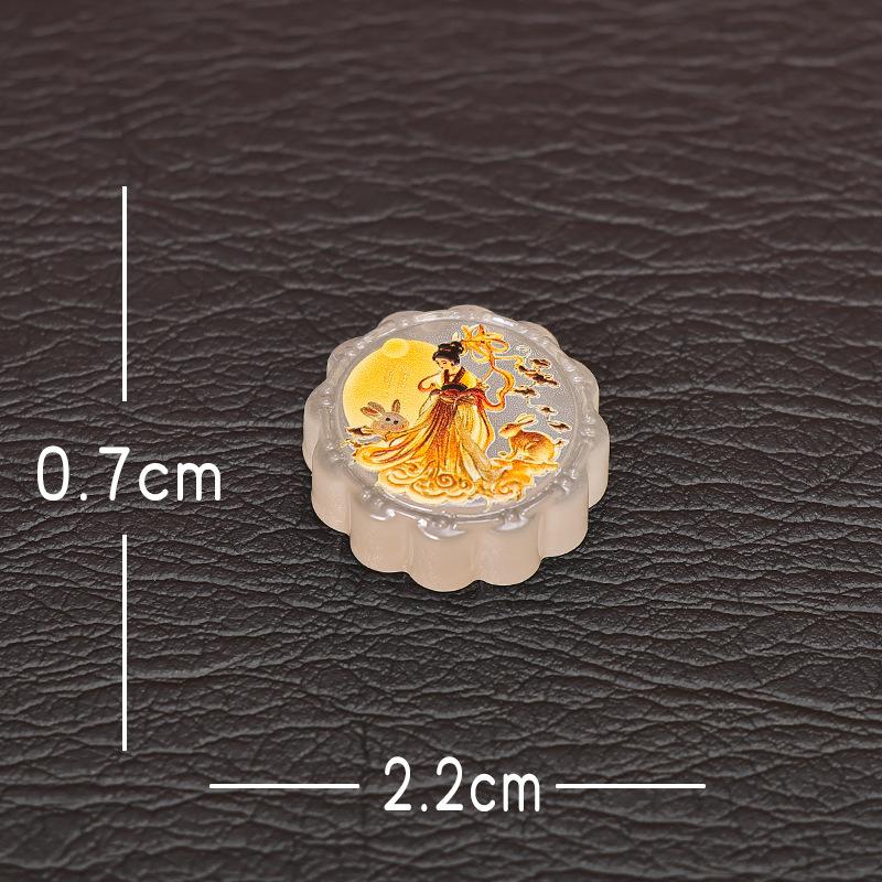 Mid-Autumn Festival Micro-landscape Simulation Creative Mooncakes, Chang 'e Rabbit Home Car Resin Craft Decorative Ornaments