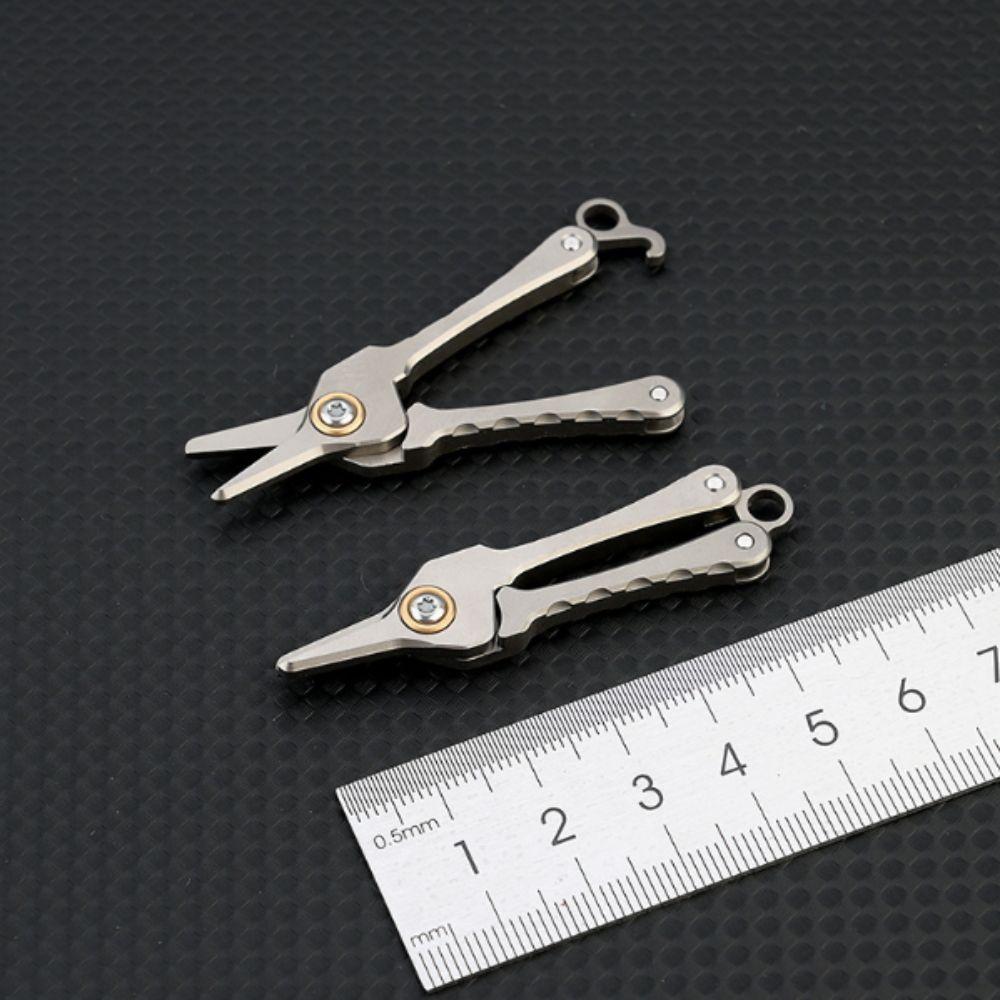 Mini Unisex Nose Hair Trimmer Silver Beard Trimming Titanium Alloy Scissors  Outdoor Tool