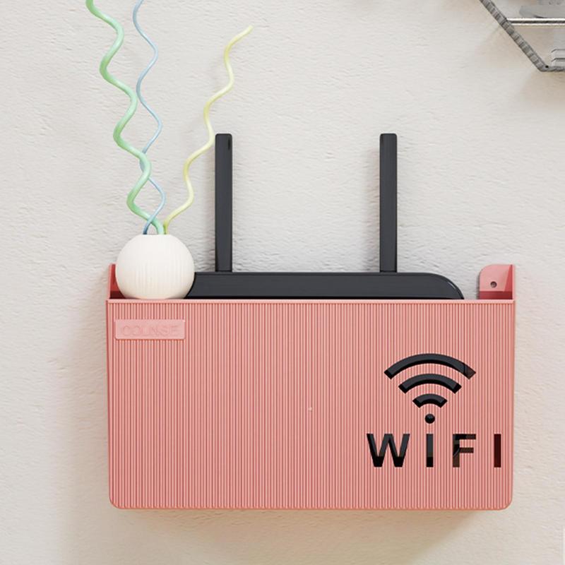 Wifis Router Storage Box Wall-mounted Wifis Boxes for Home Decorative Router Hider Rack Cable Organizer Box for Living Room