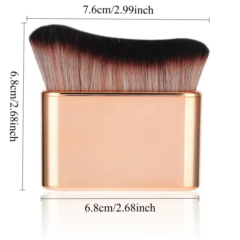 1 Stück Hand-Make-up-Pinsel, Foundation-Pinsel, Gebogener Pinsel, Weiche Borsten, Gleichmäßige Anwendung, Hochwertiger Make-up-Pinsel, Reise-F