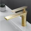 Tuqiu Bathroom Faucet Brushed Gold Brass Bathroom Basin Faucet Cold And Hot Water Mixer Sink Tap Deck Mounted Black/ChromeTap