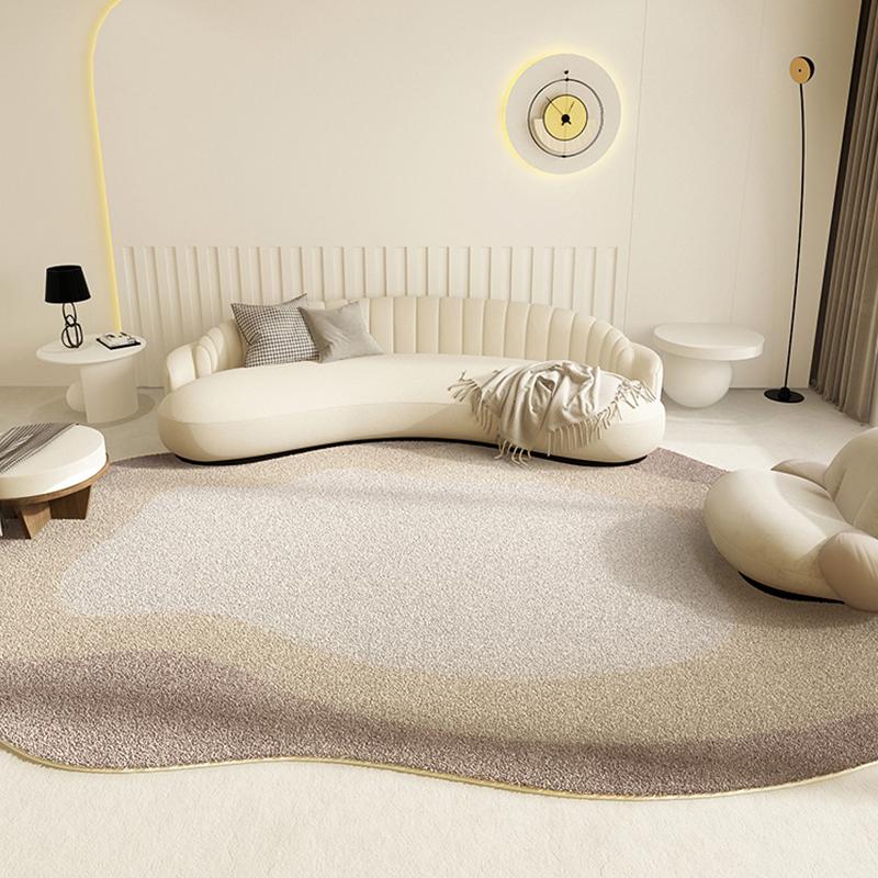Onregelmatige Vorm Woonkamer Decoratie Gradiënt Tapijt Crème Stijl Tapijten voor Slaapkamer Huis Dik Pluche Mat Zacht Pluizig Nachtkastje Tapijt 100x160cm