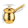 Stainless Mini Cooking Pot Lidded Hammered with Lid Colored 200ML
