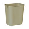 Soft Molded Plastic Wastebasket Rectangular Desk Trash Can Indoor Outdoor Garbage Bin Easy Clean Durable All Purpose Waste