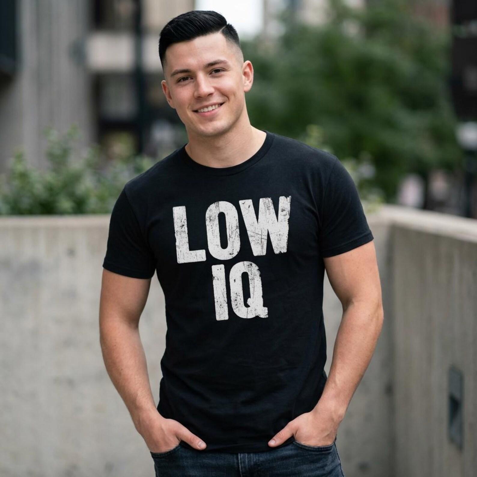Funny Low IQ Meme Pun Sarcasm Shirt; Sarcastic Low IQ T-Shirt; Seventh Year Humor Tee L