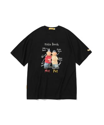 MAINBOOTH [Pat & Mat] Qna T-Shirt (Black)