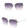 New Arrival Rimless Sunglasses For Women Metal Frame Luxury High Sense Anti Ultraviolet Fashion Cross-border Sun Glasses Outdoor Daily Eyewear