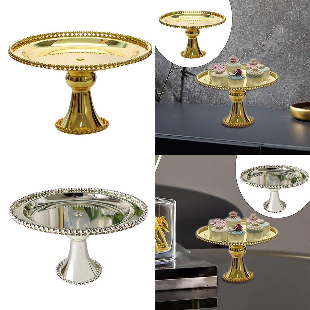 Iron Cake Stand Cookie Tray Pastries Holder Dessert Stand Dessert Plate Display Stand Candy Dish Plate for Parties Christmas