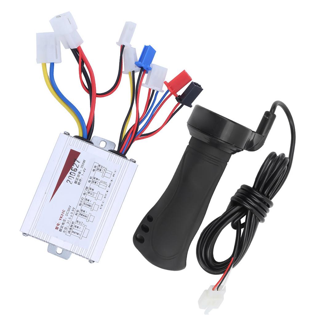 36V 350W Colorful Heads Electric Bicycle Controller and Lengthen Cable Throttle Grip Set