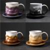1X Japanese Style Creative Retro Ceramic Coffee Cup Mugs Saucer Set Tea Coarse Coffee Milk Cups Mug