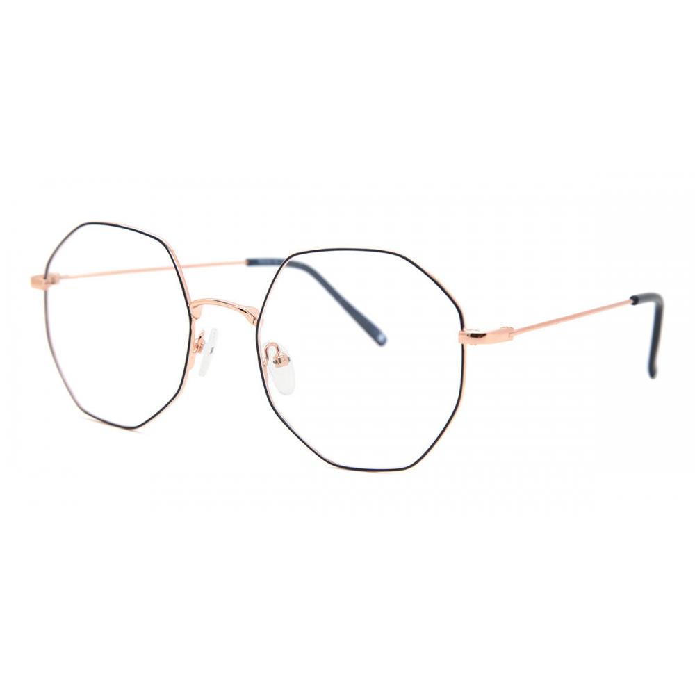 Full Rim Geometric Navy Blue Gold Smartbuy Collection Lita 925c Fashion Women Eyeglasses