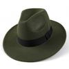 Autumn and winter woolen hat Shanghai beach retro black woolen hat gentleman's hat top hat British jazz hat
