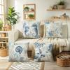 New Summer Ocean Pillow Cover Polyester Printed Home Sofa Pillow Cover Bedroom Cushion Cover