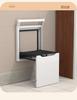 Ultra-Thin Japanese-Style Wall-Mounted Folding Stool for Multifunctional Use