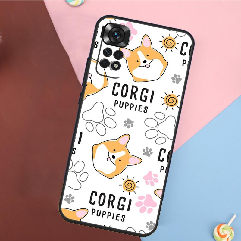 Cartoon Welsh Shiba Corgi Dog Cover For Xiaomi Redmi Note 14 13 12 9 10 11 Pro 9S 10S 11S 12S Redmi 14C 10C 12C 13C Case