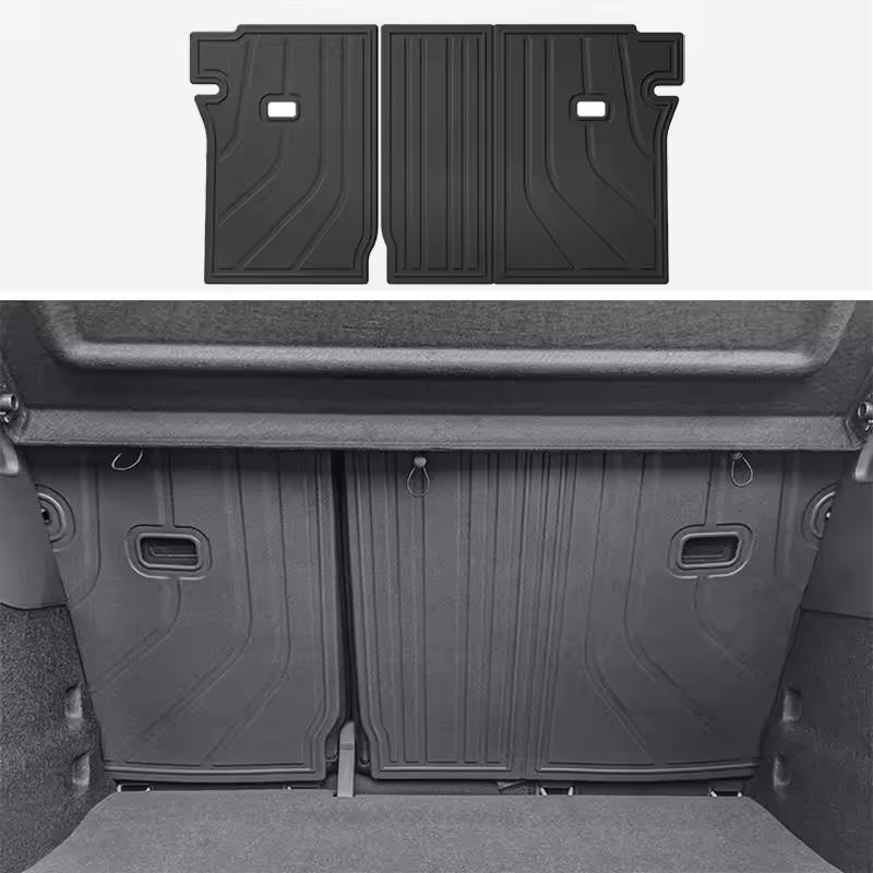 For Volkswagen VW ID4 CROZZ 2021-2023 Car Trunk Mat TPE 3D Rear Seat Backrest Anti Dirty Mat Trunk Carpet Cargo Liner Floor Mats