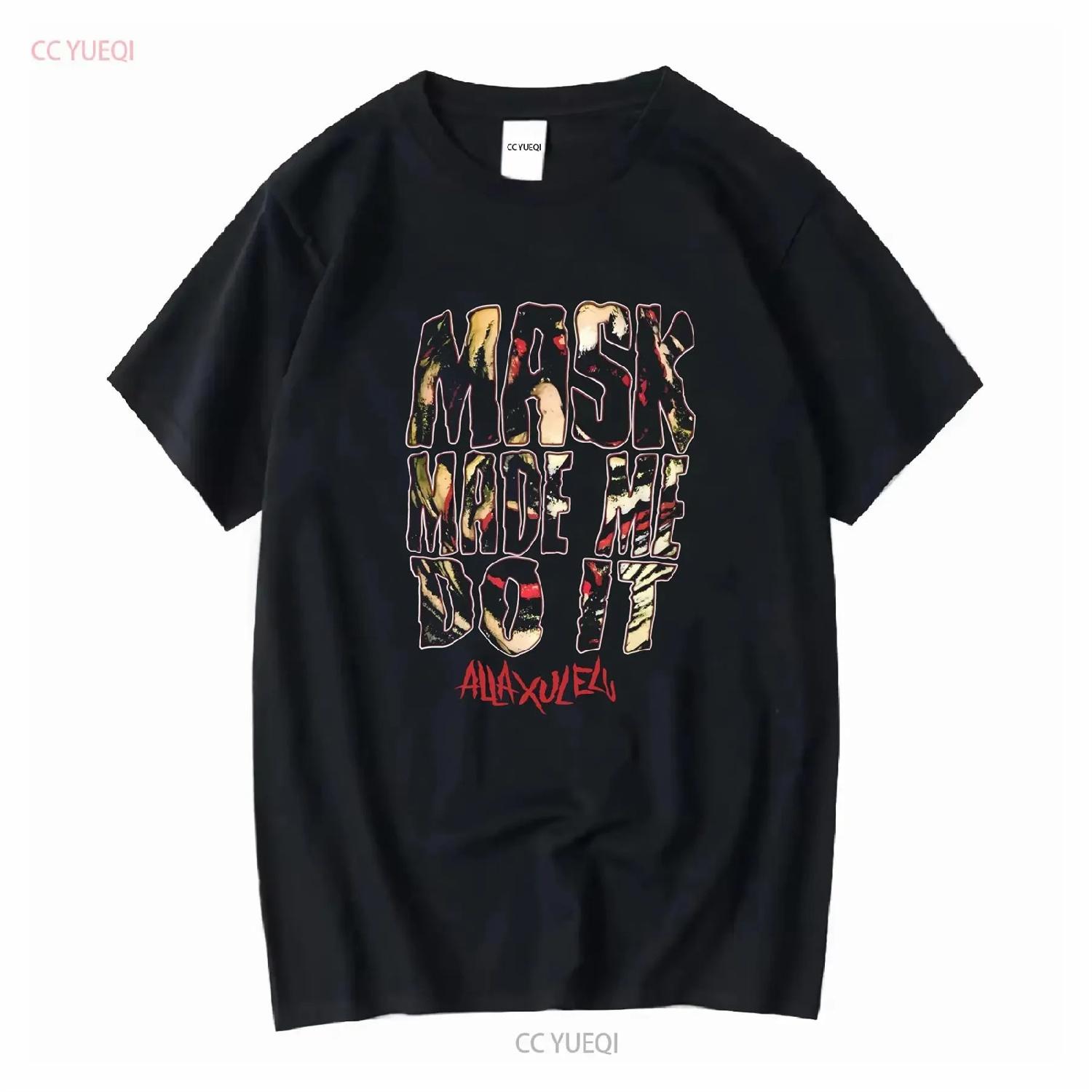 

Alla Xul Elu T Shirt Mens Size XL Black Mask Made Me Do It Horrorcore Horror Rap vintage Washed designer clothes Casual XXXXXL різнокольоровий