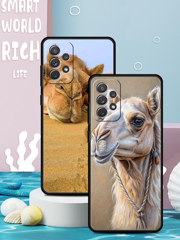 Animal Camel Phone Case for Samsung Galaxy A55 A35 A15 A14 A13 A25 A54 A51 A71 A72 A73 A32 A52 A41 5G Soft TPU Shell Fundas Bags