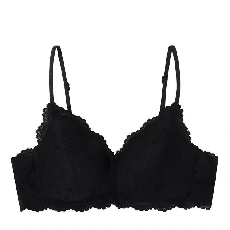 Women Lace Wireless Bra Thin Straps Push Up Comfort Everyday Lingerie
