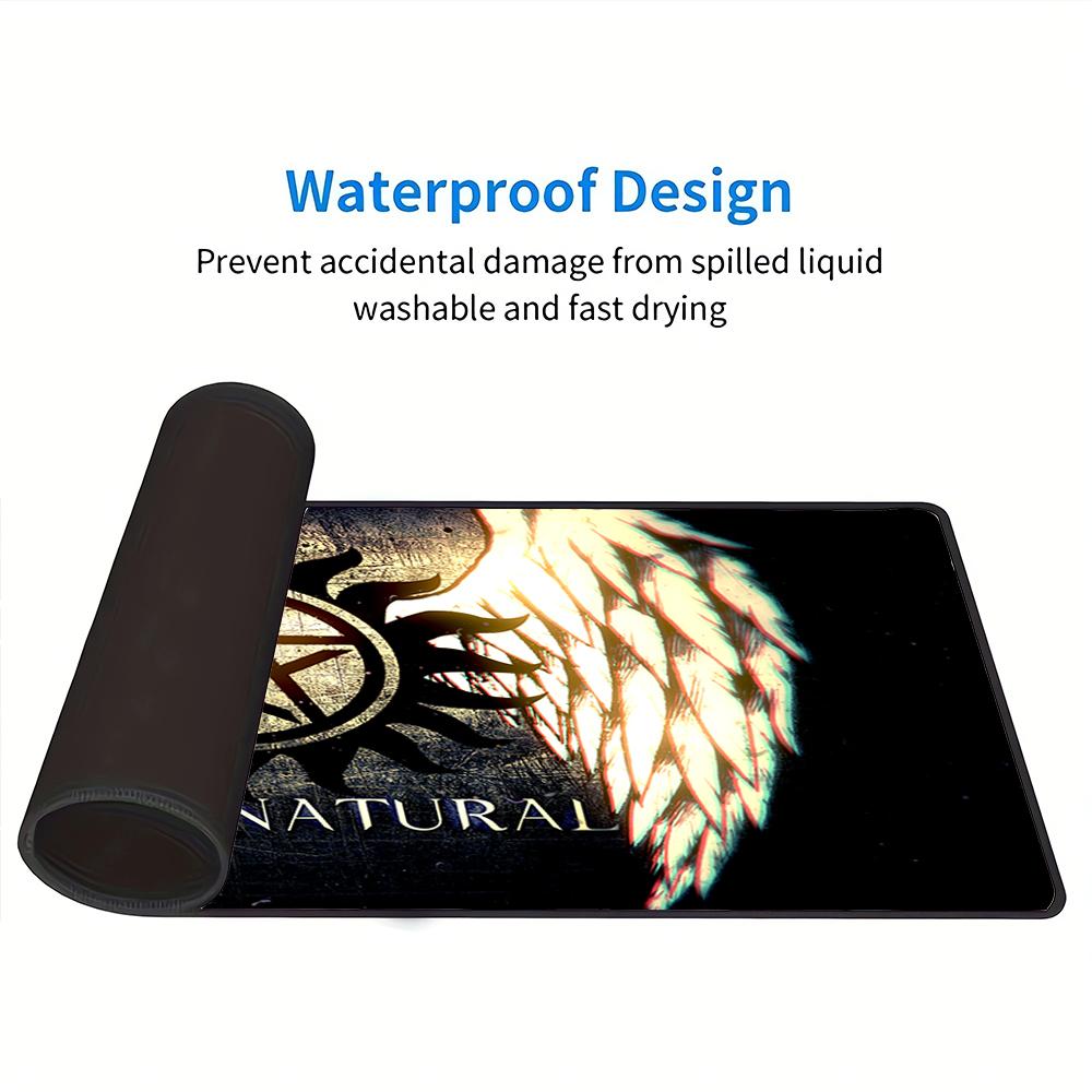 Supernatural Angel Wings Large Gaming Mouse Pad Nonslip Rubber Base Waterproof Desk Mat For Office Pc Laptop