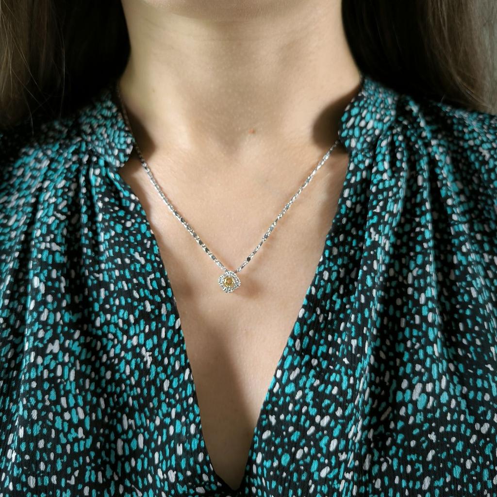 Silver Pendant with Citrine Nano 0.305ct (2190073)