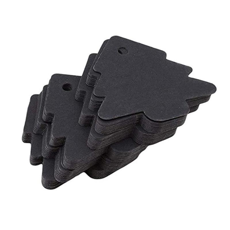 

50pcs Christmas Gift Tags Black Christmas Gift Tags Christmas Tree Tags Black White Brown Tags DIY Kraft
