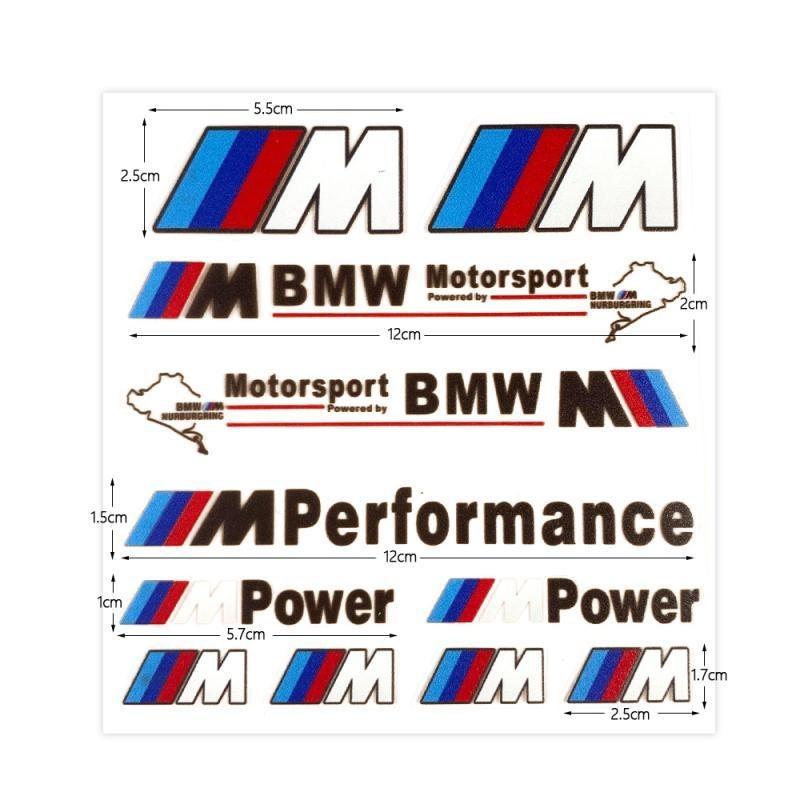 BBJT8 Car Decoration Strip Trunk Sticker Decals Decal For Bmw M Power Performance Logo E28 E30 E34 E36 E46 E60 E90 F84 F87 X1 X3 X5 X6