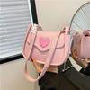Summer New Fashion Small Square Bag Simple Style Versatile Shoulder Messenger Bag Niche Splicing Love Armpit Bag