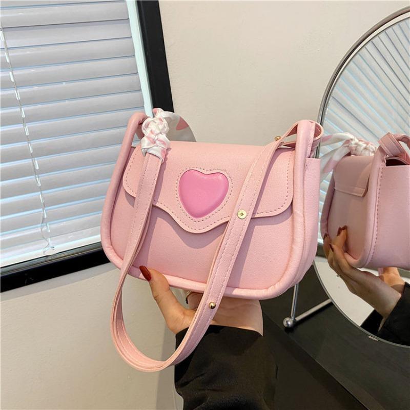 Summer New Fashion Small Square Bag Simple Style Versatile Shoulder Messenger Bag Niche Splicing Love Armpit Bag