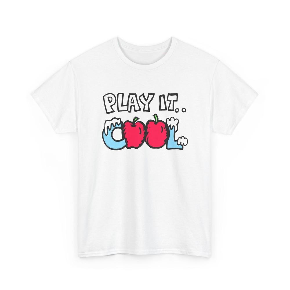 

1983 kelloggs apple jacks cereal sticker play it cool reproduction tshirt L