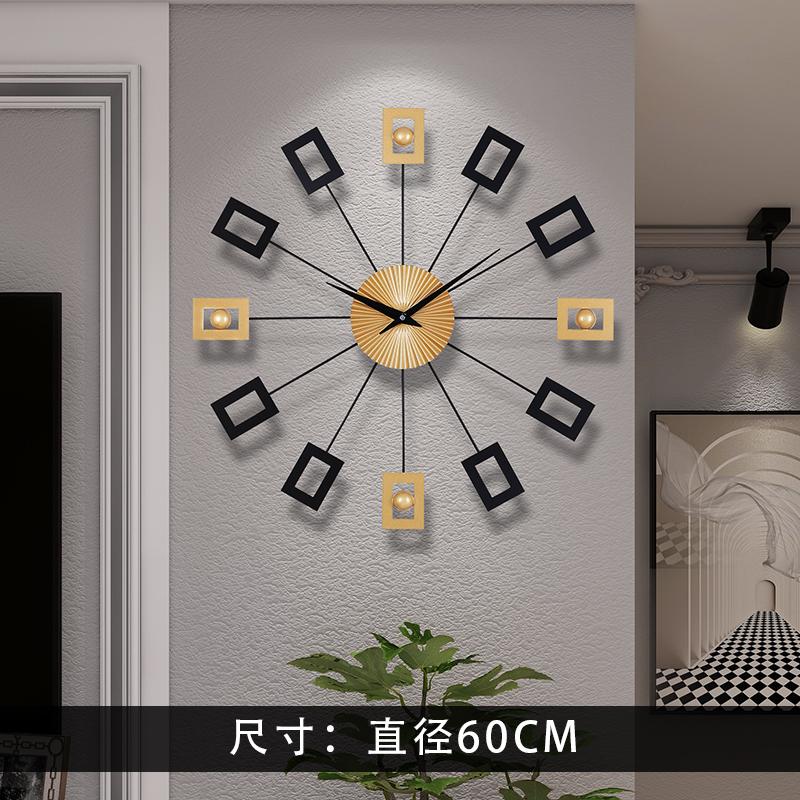 Nordic Living Room Wall Clock Metal Restaurant Number Clock Mural Watch Entrance Hall Luxury Mute Wall Clock Home Decor