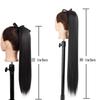 MISS WIG Synthetic 22 Inch Women Ribbons Long Straight Ponytail Hair Extensions Heat Resistant Ponytail Extensions for Women